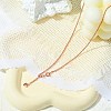 1.5mm Rack Plating Brass Wheat Chain Adjustable Slider Necklaces for Women Men MAK-L044-07RG-3