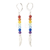 Natural Malaysia Jade with Alloy Wing Long Dangle Leverback Earrings EJEW-JE04910-04-2