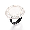 Adjustable Alloy & Iron Bezel Cup Ring Base with Rotatable Tray MAK-T012-05S-1