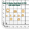120Pcs 10 Styles Rack Plating Alloy Bead FIND-PH0038-12-2