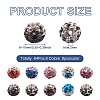 64Pcs 8 Colors Two-Tone Handmade Polymer Clay Disco Ball Beads RB-SW0001-01-3