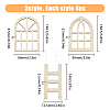 12Pcs 3 Styles Wooden Mini Ladders & Windows WOOD-FH0002-05-2