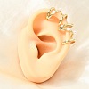 Brass ABS Plastic Pearl Cuff Earrings for Women PL-CBA43D6-02G-1