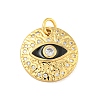 Rack Plating Brass Micro Pave Cubic Zirconia Pendants KK-P277-26G-01-1