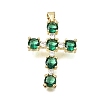 Brass Pave Cubic Zirconia Pendants CU-CBAE7DF-11G-B-2