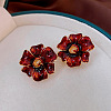 Alloy & Enamel Stud Earrings FS-WG6063A-01-1