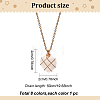 8Pcs 8 Style Natural Mixed Gemstone Heart Pendant Necklaces Set NJEW-AN0001-48-2