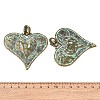 Heart Tibetan Style Alloy Big Pendants TIBEP-R342-10-RS-2