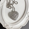 Vintage Alloy Hollow Heart Pendant Necklaces for Women Fashion Jewelry Gift LG2070-5