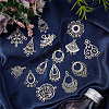   90Pcs 15 Style Tibetan Style Alloy Chandelier Component Links FIND-PH0005-88-4