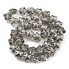 Pearl Luster Plated Electroplate Transparent Glass Beads Strands EGLA-G037-07A-PL01-2