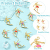 8Pcs 4 Colors Alloy Enamel Pendants FIND-YW0013-04-5