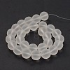 Frosted Glass Round Bead Strands GLAA-J079-01-12mm-2