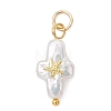 Natural Baroque Keshi Pearl Pendants PALLOY-JF05015-3