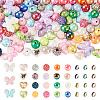 140Pcs 5 Styles UV Plating Opaque Acrylic Beads DIY-TA0015-59-1