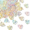 60Pcs 6 Style Glass Pendants PALLOY-YW00164-2