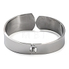 304 Stainless Steel Wide Cuff Bangles BJEW-G689-02P-3