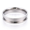 201 Stainless Steel Grooved Finger Ring Settings RJEW-TAC0017-6mm-06A-1