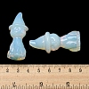 Opalite Carved Cat with Witch Hat Figurines DJEW-D012-07L-3