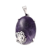 Natural Amethyst Pendants G-C235-03H-RS-2