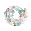 Electroplate Imitation Jade & Opaque & Transparent Glass Beads Strands EGLA-Q135-8x11MM-01C-3