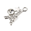 Alloy Rhinestone Pendants FIND-E049-09P-2