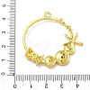 Ocean Theme Alloy Open Back Bezel Pendants PALLOY-F321-03G-G-3