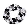 Electroplate Imitation Jade & Opaque & Transparent Glass Beads Strands EGLA-Q135-6x8MM-01H-3