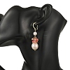 Natural Malaysia Jade & Natural Baroque Pearl Keshi Pearl Dangle Earrings EJEW-JE07410-2