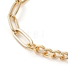 Brass Cross Charm Bracelets BJEW-JB05830-01-4