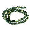 Electroplate Transparent Glass Beads Strands EGLA-K015-18W-2