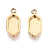 304 Stainless Steel Pendant Cabochon Component STAS-Q113-24A-G-1
