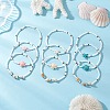 3Pcs Synthetic Turquoise Beads Stretch Bracelets for Women BJEW-JB13493-2
