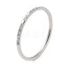 304 Stainless Steel Micro Pave Clear Cubic Zirconia Finger Rings RJEW-B068-01C-P-1