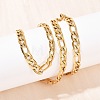 6MM 304 Stainless Steel Figaro Chain Necklaces for Women NJEW-G177-02G-3