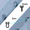 8Bags 2 Colors Brass Garment Hook and Eye KK-CY0001-19-6