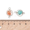 7Pcs 7 Styles Chakra Natural & Synthetic Mixed Gemstone Chip Beaded Links PALLOY-TA00407-02-3