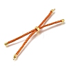 Braided Cotton Cord Slider Bracelet Making MAK-R001-01G-28-2