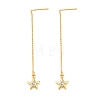 Brass Clear Cubic Zirconia Ear Thread EJEW-H182-05A-G-4