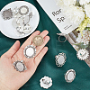 SUNNYCLUE 16Pcs 8 Style Adjustable Alloy Finger Rings Components FIND-SC0008-67-3