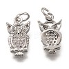 Brass Micro Pave Clear Cubic Zirconia Charms ZIRC-C020-45P-2