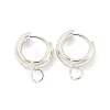 201 Stainless Steel Huggie Hoop Earring Findings STAS-P283-01U-S-1