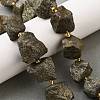 Raw Rough Natural Pyrite Beads Strands G-Z087-B17-1