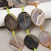Natural Banded Agate Beads Strands G-P605-L02-01A-1