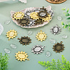 30Pcs 3 Colors Vintage Tibetan Style Alloy Flower Pendant Cabochon Bezel Settings TIBEP-TA0001-47-5