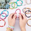 Handmade Polymer Clay Heishi Beads Stretch Bracelets BJEW-GA0001-01-3