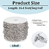 5M 304 Stainless Steel Paperclip Chains CHS-BM0001-09-2