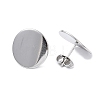 Non-Tarnish 304 Stainless Steel Flat Round Stud Earrings for Women EJEW-I285-12P-2