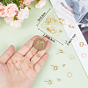 20Pcs Brass Ring Stud Earrings for Women with 20Pcs Friction Ear Nuts KK-BBC0007-81-3