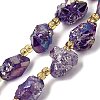 Electroplated Raw Rough Natural Amethyst Beads Strands G-Z131-J02-13-2